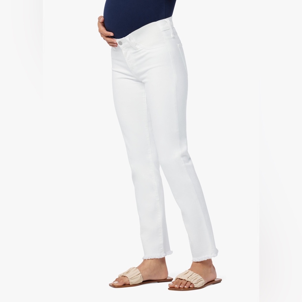 Joe's Jeans White Straight Leg Maternity Jeans